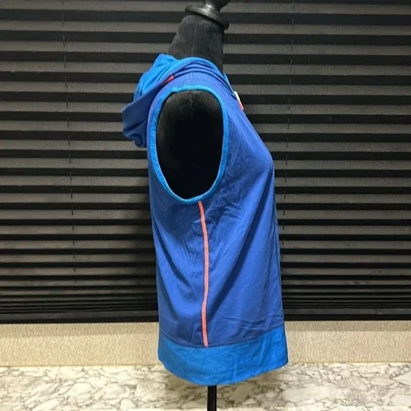 Under Armour Girls Youth Blue & Orange Hooded Zip Front Reversible‎ Vest YXL - Picture 11 of 12